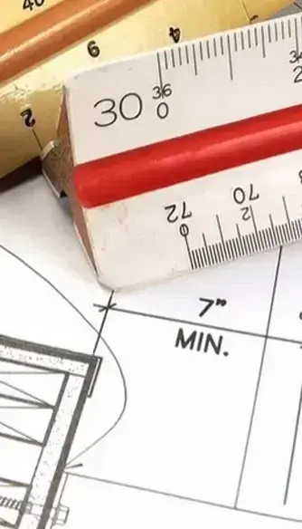 Architectural scale and plans for property layout.